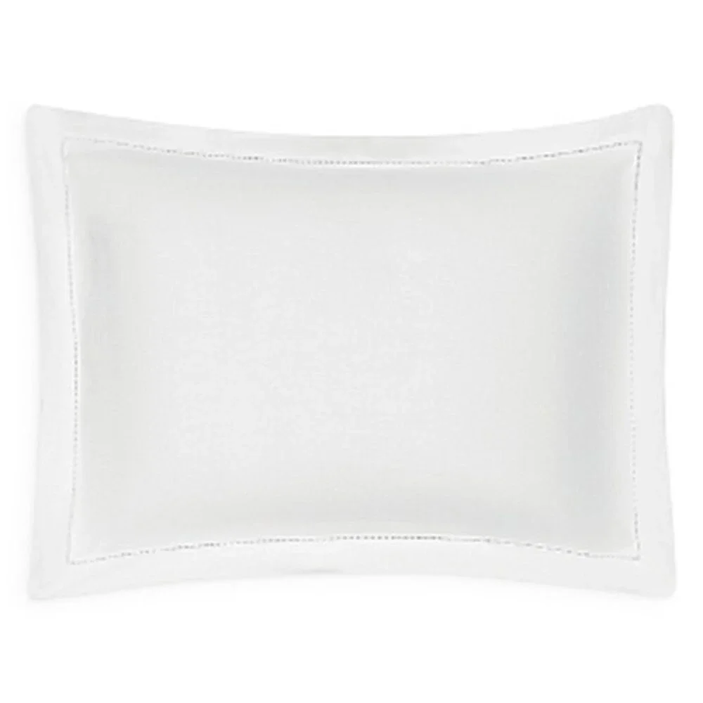 Matouk Roman Hemstitch Boudoir 100% Linen Sham 12''x 16'' - White